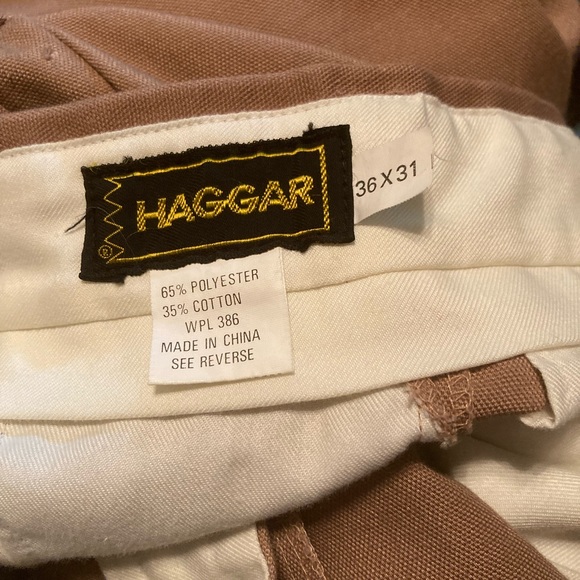 Size 36/31 Men’s Tan Haggar dress pants - Picture 2 of 4